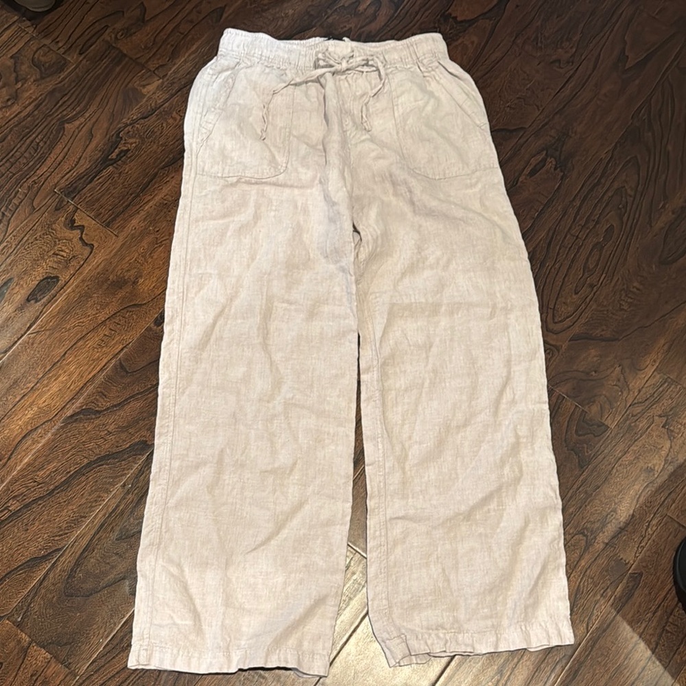 JONES & CO  Casual Beige/tan 100% Linen Pants
